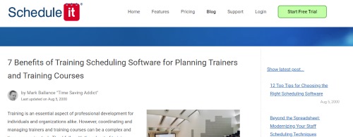 7 Benefits of Training Scheduling Software for Planning Trainers and Training Courses