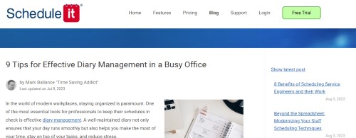 9 Tips for Effective Diary Management in a Busy Office