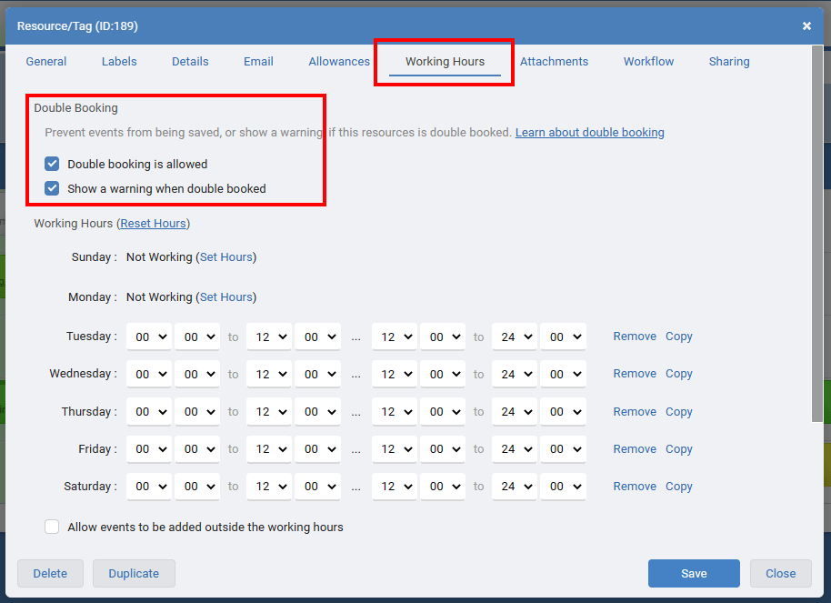 double booking prevention