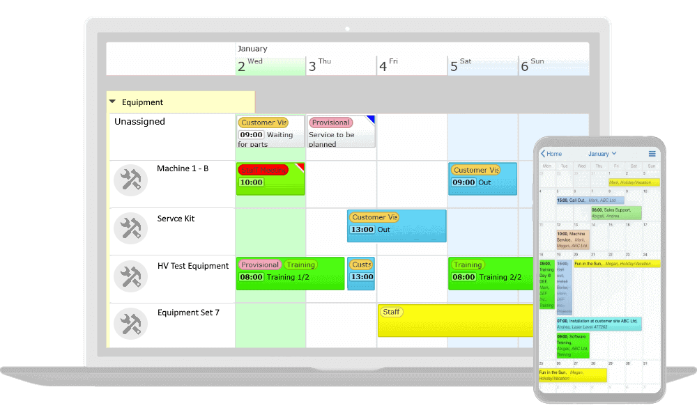 equipment booking software